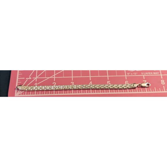 925 Milor Italy Sterling Silver Chevron Dangle Earrings & Matching Bracelet - Picture 5 of 7